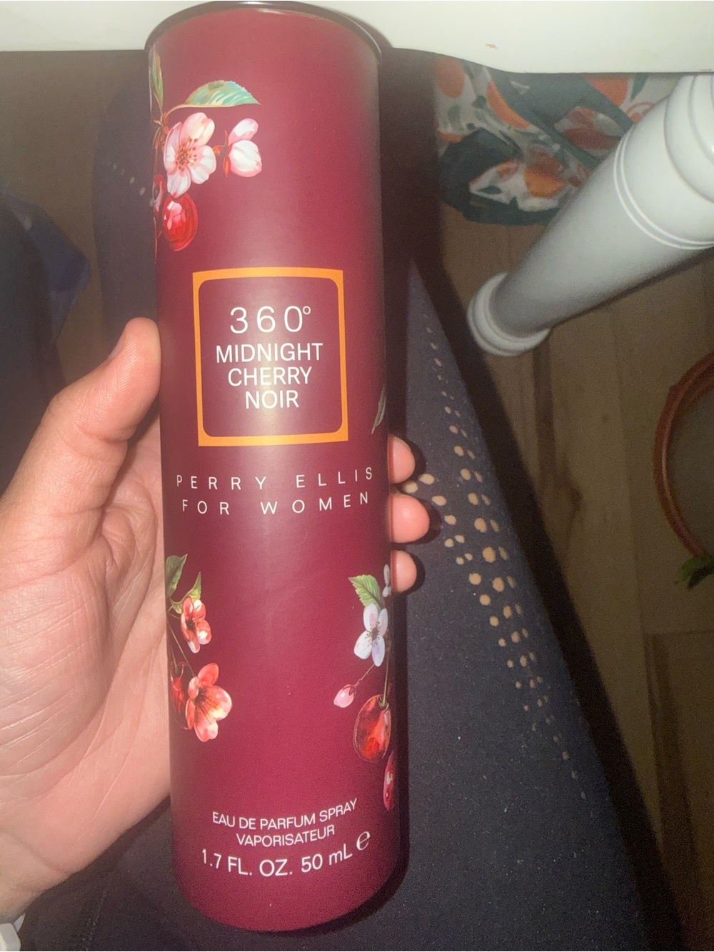 360° Midnight Cherry Noir by Perry Ellis - Burgundy Floral Bottle